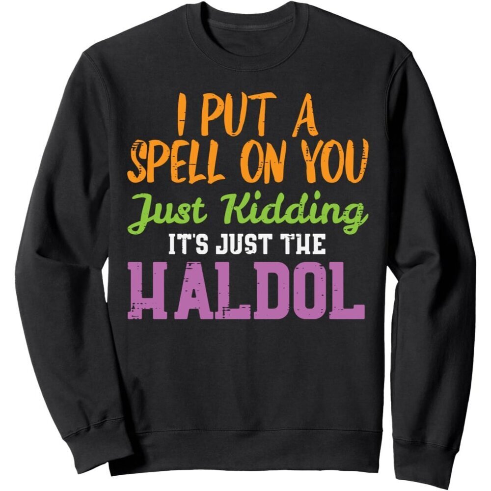 Funny Nurse Halloween Sweatshirt Unisex Medical RN ICU Women Men Casual - Picture 1 of 2